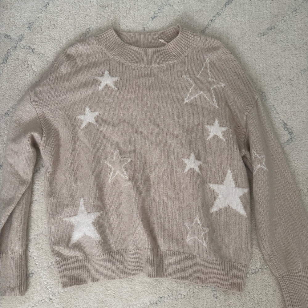 Rails Beige Star Pattern Sweater